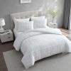 image:imageVera Wang  Queen Size Duvet Cover Set 100 Soft amp Smooth Cotton Sateen Floral Bedding 3Piece Reversible Bed Set with Matching Pillowcases Noir BouquetIkat Line GreyBlurred Plaid Tatami Blue