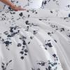 image:imageVera Wang  Queen Size Duvet Cover Set 100 Soft amp Smooth Cotton Sateen Floral Bedding 3Piece Reversible Bed Set with Matching Pillowcases Noir BouquetIkat Line GreyNoir Bouquet Ikat Line Grey