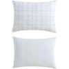 image:imageVera Wang  Queen Size Duvet Cover Set 100 Soft amp Smooth Cotton Sateen Floral Bedding 3Piece Reversible Bed Set with Matching Pillowcases Noir BouquetIkat Line GreyBlurred Plaid Tatami Blue
