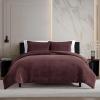 image:imageVera Wang  Queen Comforter Set UltraSoft Faux Fur Bedding with Prewashed Reverse for a Plush Feel 3 Piece Bed Set with Matching Pillowcases Featuring Hidden Zippers Signature RedSignature Red