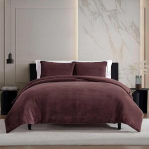 image:imageVera Wang  Queen Comforter Set UltraSoft Faux Fur Bedding with Prewashed Reverse for a Plush Feel 3 Piece Bed Set with Matching Pillowcases Featuring Hidden Zippers Signature RedSignature Red
