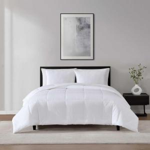 image:imageVera Wang  Queen Size Comforter Crisp amp Smooth Cotton Down Alternative Comforter 400 Thread Count Lightweight Bedding for Year Round Comfort WhiteKing
