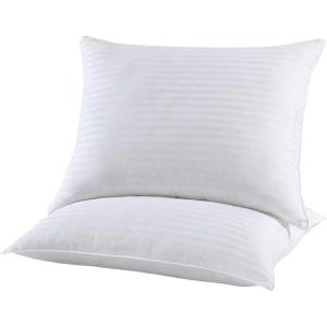 image:imageVera Wang  Standard Down Alternative Pillow Smooth amp Breathable Cotton Bed Pillows 400 Thread Count Medium Weight Bedding for Year Round 20 x 26 White 2 Piece