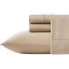 image:imageVera Wang  Queen Sheet Set Silky Soft Sateen Bedding with Matching Pillowcases Fully Elastic Fitted Sheet Deep Pocket Bed Set Breathable AllSeason Comfort TriBlend BeigeBeige