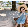 imageGirls Ruffle Dress Sleeveless Casual Summer Dresses for Kids Party Wedding Princess Dress 19 YearsBlue