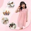 imageGirls Ruffle Dress Sleeveless Casual Summer Dresses for Kids Party Wedding Princess Dress 19 YearsPink