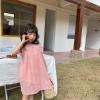 imageGirls Ruffle Dress Sleeveless Casual Summer Dresses for Kids Party Wedding Princess Dress 19 YearsPink