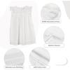 imageGirls Ruffle Dress Sleeveless Casual Summer Dresses for Kids Party Wedding Princess Dress 19 YearsWhite
