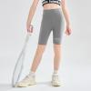 imageRolanko Big Girls Bike Shorts Gymnastic Stretch Spandex Compression Cycling 7quot Athletic Shorts for Kids Casual Dance Activewear Grey 1416