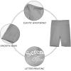 imageRolanko Big Girls Bike Shorts Gymnastic Stretch Spandex Compression Cycling 7quot Athletic Shorts for Kids Casual Dance Activewear Grey 1416