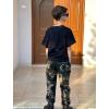 imageRolanko Boys Cargo Pants Casual Kids Joggers Elastic Waist Outdoor Hiking Baggy Trousers 414 YearsAcamouflage