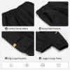 imageRolanko Boys Cargo Pants Casual Kids Joggers Elastic Waist Outdoor Hiking Baggy Trousers 414 YearsBblack
