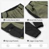 imageRolanko Boys Cargo Pants Casual Kids Joggers Elastic Waist Outdoor Hiking Baggy Trousers 414 YearsD2army Black
