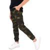 imageRolanko Boys Cargo Pants Casual Kids Joggers Elastic Waist Outdoor Hiking Baggy Trousers 414 YearsF1greencamo