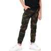 imageRolanko Boys Cargo Pants Casual Kids Joggers Elastic Waist Outdoor Hiking Baggy Trousers 414 YearsF1greencamo