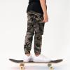imageRolanko Boys Cargo Pants Casual Kids Joggers Elastic Waist Outdoor Hiking Baggy Trousers 414 YearsF1greycamo