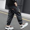 imageRolanko Boys Cargo Pants Casual Kids Joggers Elastic Waist Outdoor Hiking Baggy Trousers 414 YearsG1rust Grey