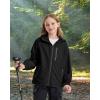imageRolanko Boys Girls Waterproof Windbreaker Hooded Jacket Lightweight Raincoats for Kids Outdoor Rain JacketBlack