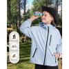 imageRolanko Boys Girls Waterproof Windbreaker Hooded Jacket Lightweight Raincoats for Kids Outdoor Rain JacketBlue