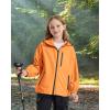 imageRolanko Boys Girls Waterproof Windbreaker Hooded Jacket Lightweight Raincoats for Kids Outdoor Rain JacketOrange