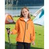 imageRolanko Boys Girls Waterproof Windbreaker Hooded Jacket Lightweight Raincoats for Kids Outdoor Rain JacketOrange