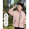 imageRolanko Boys Girls Waterproof Windbreaker Hooded Jacket Lightweight Raincoats for Kids Outdoor Rain JacketPink