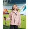 imageRolanko Boys Girls Waterproof Windbreaker Hooded Jacket Lightweight Raincoats for Kids Outdoor Rain JacketPink