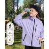 imageRolanko Boys Girls Waterproof Windbreaker Hooded Jacket Lightweight Raincoats for Kids Outdoor Rain JacketPurple