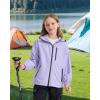 imageRolanko Boys Girls Waterproof Windbreaker Hooded Jacket Lightweight Raincoats for Kids Outdoor Rain JacketPurple
