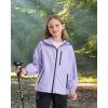imageRolanko Boys Girls Waterproof Windbreaker Hooded Jacket Lightweight Raincoats for Kids Outdoor Rain JacketPurple