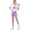 imageRolanko Girls Active Dolphin Shorts for Girls 3 Packs Kids Bike Running Summer Beach Athletic Sports 414 YearsC1purplepinkgreen