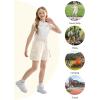imageRolanko Girls Cargo Shorts Lightweight Parachute Short Pants with Pockets Summer Cargo Shorts for Kids Casual Hiking SportsBeige