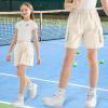 imageRolanko Girls Cargo Shorts Lightweight Parachute Short Pants with Pockets Summer Cargo Shorts for Kids Casual Hiking SportsBeige