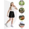 imageRolanko Girls Cargo Shorts Lightweight Parachute Short Pants with Pockets Summer Cargo Shorts for Kids Casual Hiking SportsBlack
