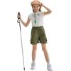imageRolanko Girls Cargo Shorts Lightweight Parachute Short Pants with Pockets Summer Cargo Shorts for Kids Casual Hiking SportsGreen