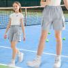 imageRolanko Girls Cargo Shorts Lightweight Parachute Short Pants with Pockets Summer Cargo Shorts for Kids Casual Hiking SportsGreyblue