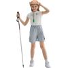 imageRolanko Girls Cargo Shorts Lightweight Parachute Short Pants with Pockets Summer Cargo Shorts for Kids Casual Hiking SportsGreyblue