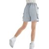 imageRolanko Girls Cargo Shorts Lightweight Parachute Short Pants with Pockets Summer Cargo Shorts for Kids Casual Hiking SportsGreyblue