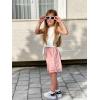 imageRolanko Girls Cargo Shorts Lightweight Parachute Short Pants with Pockets Summer Cargo Shorts for Kids Casual Hiking SportsPink