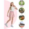 imageRolanko Girls Cargo Shorts Lightweight Parachute Short Pants with Pockets Summer Cargo Shorts for Kids Casual Hiking SportsPink
