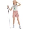 imageRolanko Girls Cargo Shorts Lightweight Parachute Short Pants with Pockets Summer Cargo Shorts for Kids Casual Hiking SportsPink