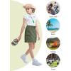 imageRolanko Girls Cargo Skirt Parachute Shorts Skirt with Pockets Summer Kids Skirt Casual Beach Hiking 513YArmygreen