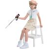 imageRolanko Girls Cargo Skirt Parachute Shorts Skirt with Pockets Summer Kids Skirt Casual Beach Hiking 513YBeige
