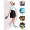 imageRolanko Girls Cargo Skirt Parachute Shorts Skirt with Pockets Summer Kids Skirt Casual Beach Hiking 513YBlack