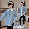 imageRolanko Girls Denim Jackets Basic Oversized Jean Jacket for Girls Fall Outwear Button Down Trucker Jacket 514 YearsA2pearl