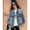 imageRolanko Girls Denim Jackets Basic Oversized Jean Jacket for Girls Fall Outwear Button Down Trucker Jacket 514 YearsA3line