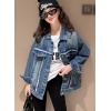 imageRolanko Girls Denim Jackets Basic Oversized Jean Jacket for Girls Fall Outwear Button Down Trucker Jacket 514 YearsA3line