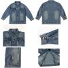 imageRolanko Girls Denim Jackets Basic Oversized Jean Jacket for Girls Fall Outwear Button Down Trucker Jacket 514 YearsA3line