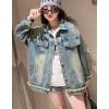 imageRolanko Girls Denim Jackets Basic Oversized Jean Jacket for Girls Fall Outwear Button Down Trucker Jacket 514 YearsA5frayed