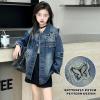 imageRolanko Girls Denim Jackets Basic Oversized Jean Jacket for Girls Fall Outwear Button Down Trucker Jacket 514 YearsButterfly